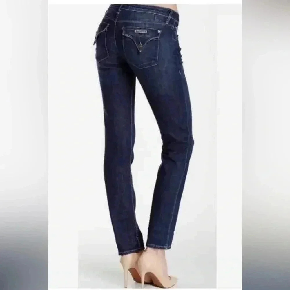 Hudson Jax Boyfriend Skinny Dark Wash Jeans Size 28